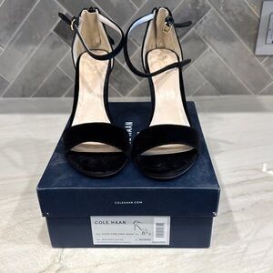 Cole Haan Clara Black Velvet Glitter Heels